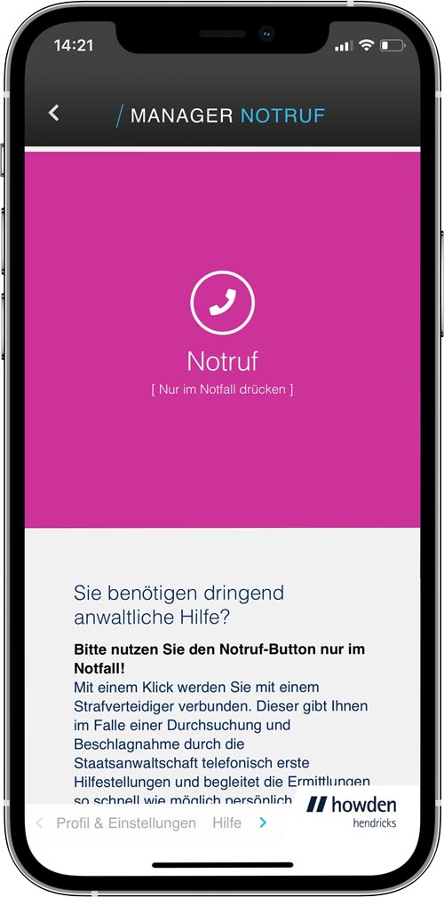 manager app manager notruf-button